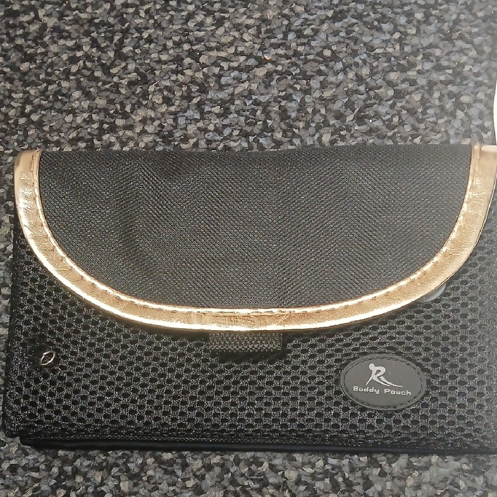 Running Buddy Black and Gold Pouch